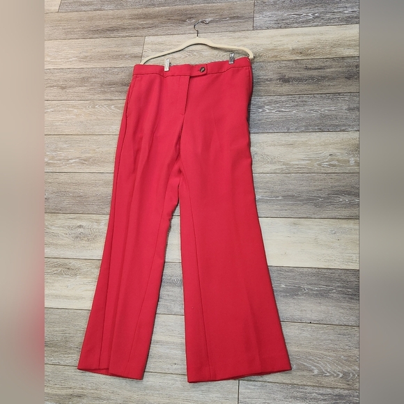 Ann Taylor Pants - Ann Taylor petite curvy fit red wide leg dress pants
